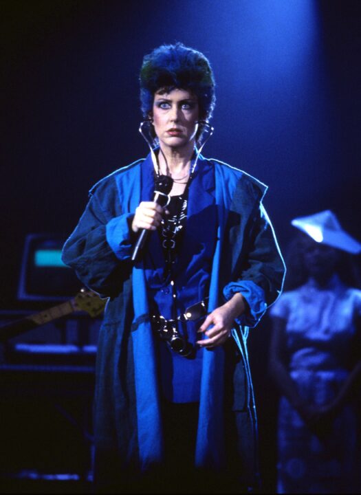 Grace Slick of Jefferson Starship performing on the TV show SOLID GOLD, KTLA Studios, Hollywood, CA, March 6, 1983