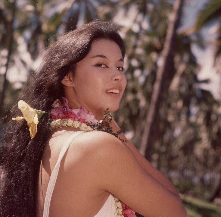 1958: French actress France Nuyen plays lovely local girl Liat in the musical 'South Pacific', directed by Joshua Logan. 