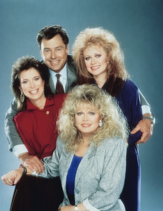 9 TO 5, clockwise from left: Edward Winter, Rachel Dennison, Sally Struthers, 1982-88