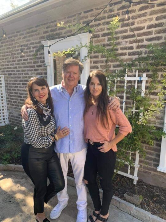 Ted Eclles with his wife and daughter today