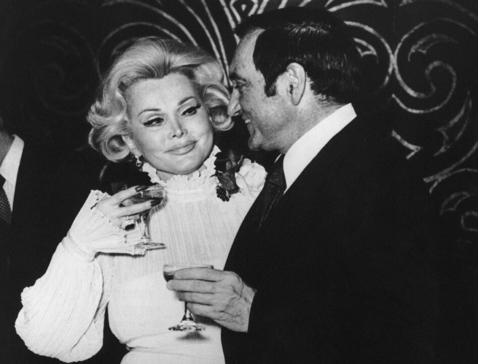 Hungarian film star Zsa Zsa Gabor with her sixth husband, former actor Jack Ryan, after their wedding at Caesar's Palace, Las Vegas, 21st January 1975. The couple were divorced the following year.