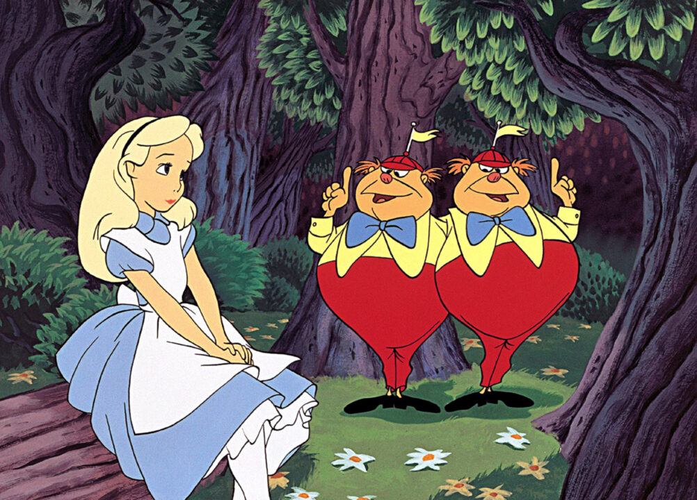 ALICE IN WONDERLAND, Alice, Tweedledee, Tweedledum, 1951