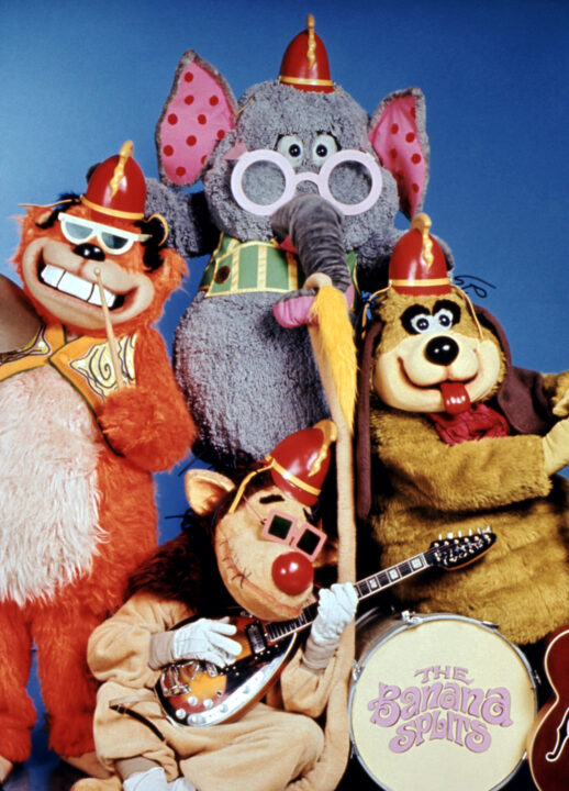 THE BANANA SPLITS ADVENTURE HOUR, (clockwise from top): Snorky, Fleegle, Drooper, Bingo, 1968-1970