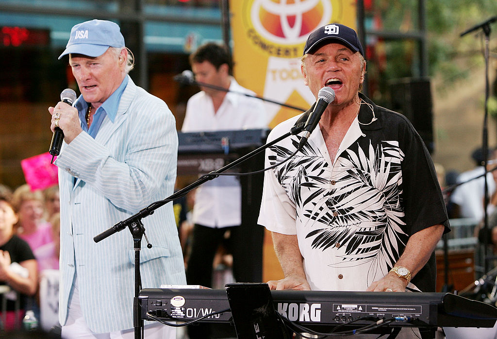 NEW YORK - AUGUST 12: The Beach Boys, with original band members Mike Love and Bruce Johnston, perform at the Toyota Concert Series On Today Show at Rockefeller Center August 12, 2005 in New York City