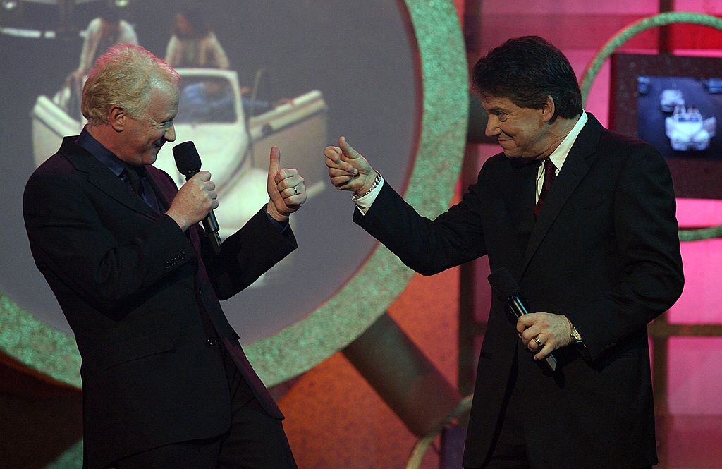 SANTA MONICA, CA - MARCH 19: Actors Don Most (L) and Anson Williams perform onstage at the 2006 TV Land Awards at the Barker Hangar on March 19, 2006 in Santa Monica, California