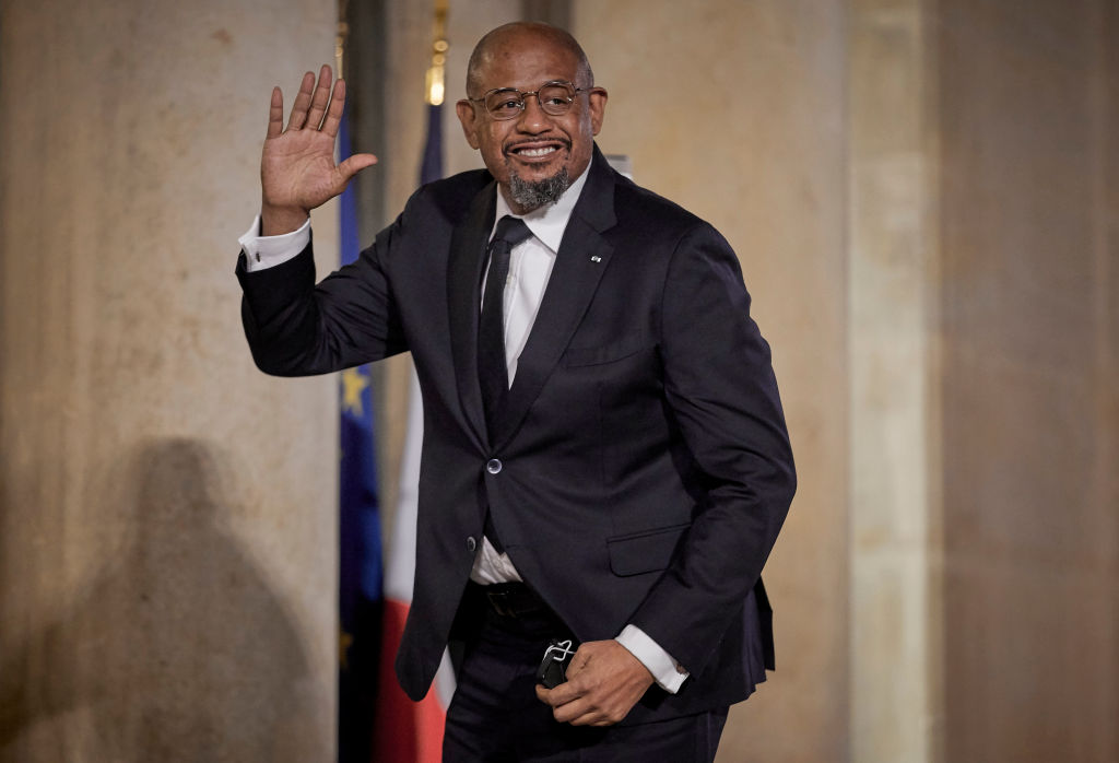 PARIS, FRANCE - NOVEMBER 11: Actor Forest Whitaker arrives at the Élysée Palace for the inaugural dinner of the Paris Peach Forum as World Leaders and dignitaries arrive in Paris for the first day on November 11, 2021 in Paris, France. The forum, which includes 30 heads of state and government, will examine global health, post-COVID recovery and ways to ensure equitable access to coronavirus tests, treatment and vaccines for all nations