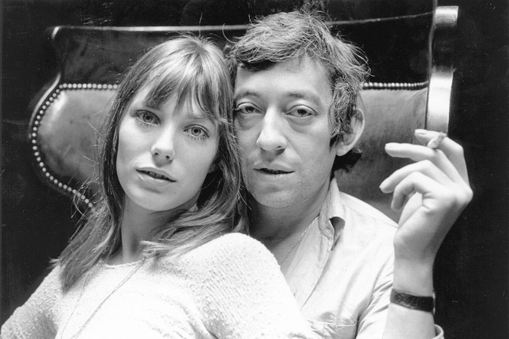English actress Jane Birkin and French musician Serge Gainsbourg at home in Paris