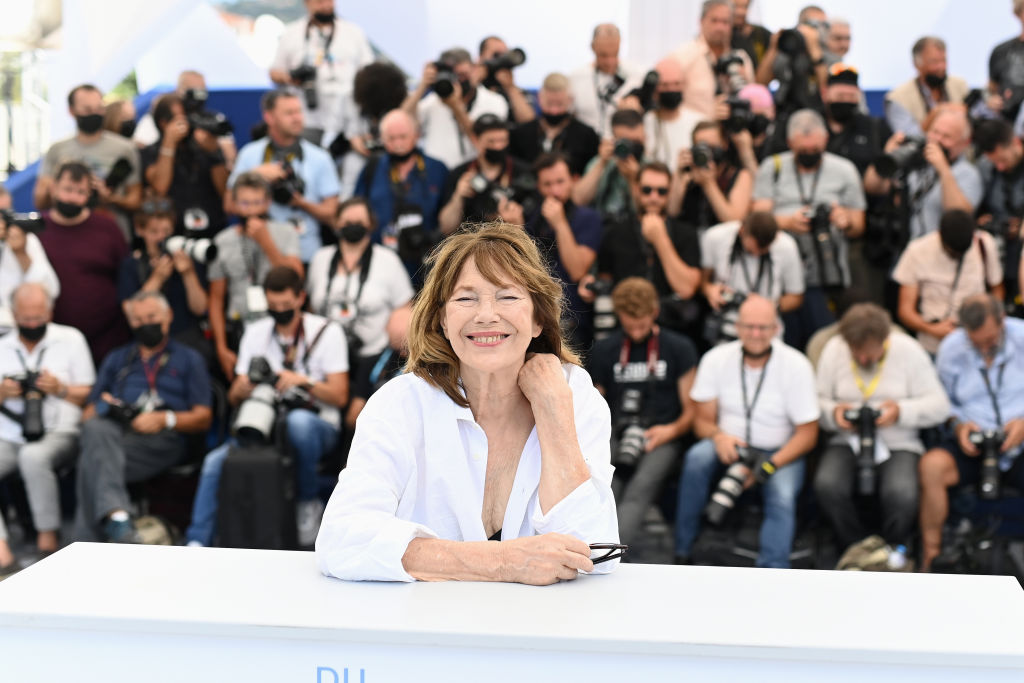 CANNES, FRANCE - JULY 08: Jane Birkin attends the "Jane Par Charlotte (Jane By Charlotte)" photocall during the 74th annual Cannes Film Festival on July 08, 2021 in Cannes, France