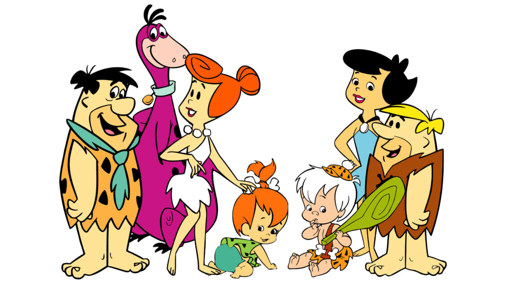 THE FLINTSTONES, Fred, Dino, Wilma, Pebbles, Bamm-Bamm, Betty, Barney, 1960-1966.