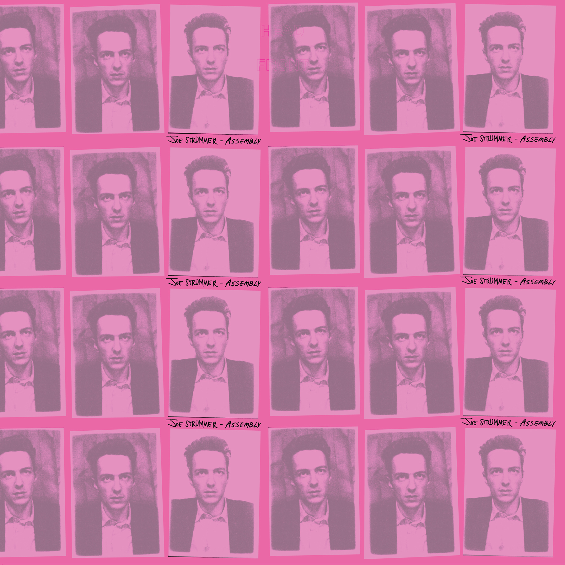 photo of a limited edition of Joe Strummer's 2021 album "Assembly," with a pink cover.