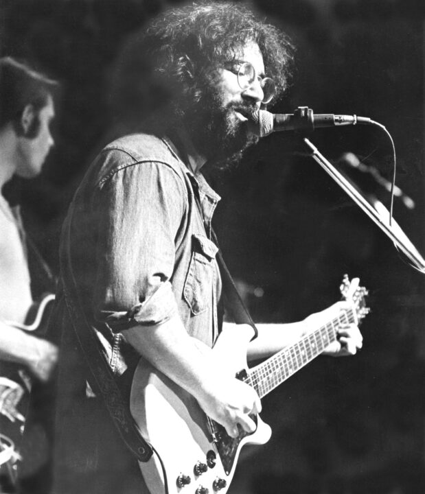 FILLMORE, Jerry Garcia of The Grateful Dead, in a documentary of their concert at the Fillmore West, SF, 1972.