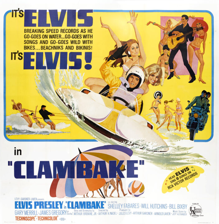 CLAMBAKE, Elvis Presley (in helmet, with guitar), 1967