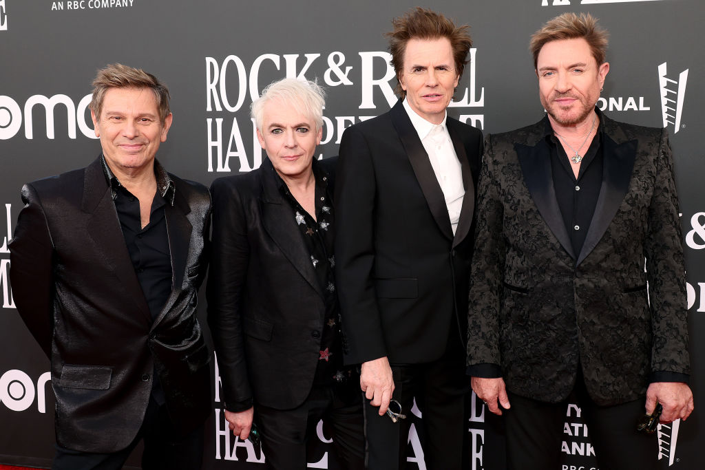 LOS ANGELES, CALIFORNIA - NOVEMBER 05: (L-R) Roger Taylor, Nick Rhodes, John Taylor, and Simon Le Bon of Duran Duran attend the 37th Annual Rock &amp; Roll Hall of Fame Induction Ceremony at Microsoft Theater on November 05, 2022 in Los Angeles, California