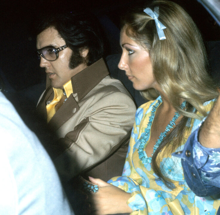 Elvis Presley with girlfriend Linda Thompson.