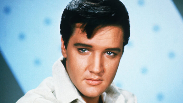 Elvis Presley (1935-1977), American rock 'n' roll legend.