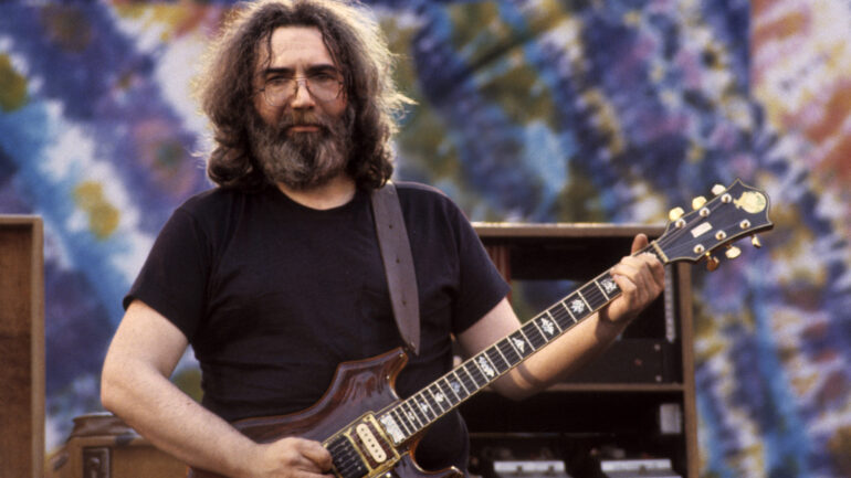 BERKELEY, UNITED STATES - MAY 22: Jerry Garcia performing with the Grateful Dead at the Greek Theater in Berkeley on May 22, 1982.