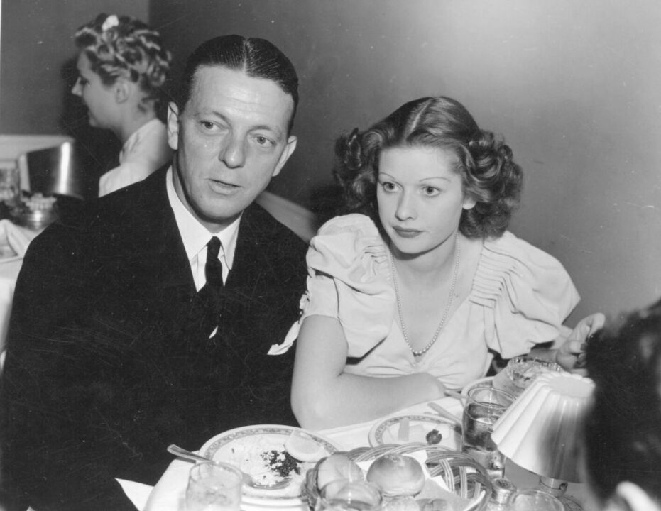 circa 1935: The US comedienne Lucille Desiree Ball, (1910 - 1989). Amongst the films she appeared in were 'Beauty For The Asking' by RKO Radio and 'Ziegfeld Follies' in 1944. Here she has dinner with Alex Hall. 