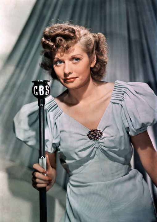 LOS ANGELES - MARCH 1: CBS Radio actress Lucille Ball poses for a color portrait. Lucille Ball is a comedienne on Phil Bakers CBS radio program "The Phil Baker Show". Image dated: March 1, 1938. Hollywood, CA. 