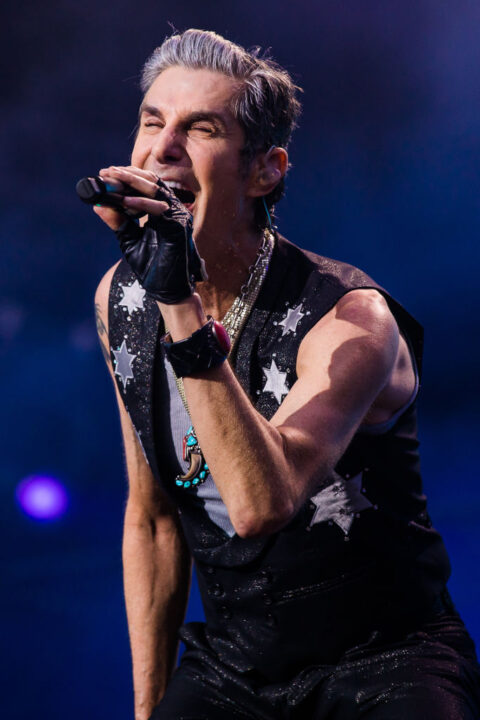 SAO PAULO, BRAZIL - MARCH 25: Perry Farrell of Jane's Addiction performs live on stage during day two of Lollapalooza Brazil at Autodromo de Interlagos on March 25, 2023 in Sao Paulo, Brazil