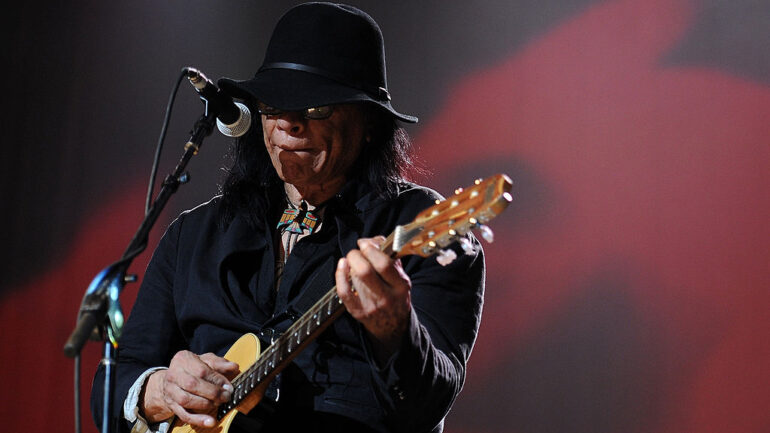 BYRON BAY, AUSTRALIA - MARCH 29: Rodriguez performs on stage at Bluesfest Byron Bay 2013 - Day 2 on March 29, 2013 in Byron Bay, Australia.
