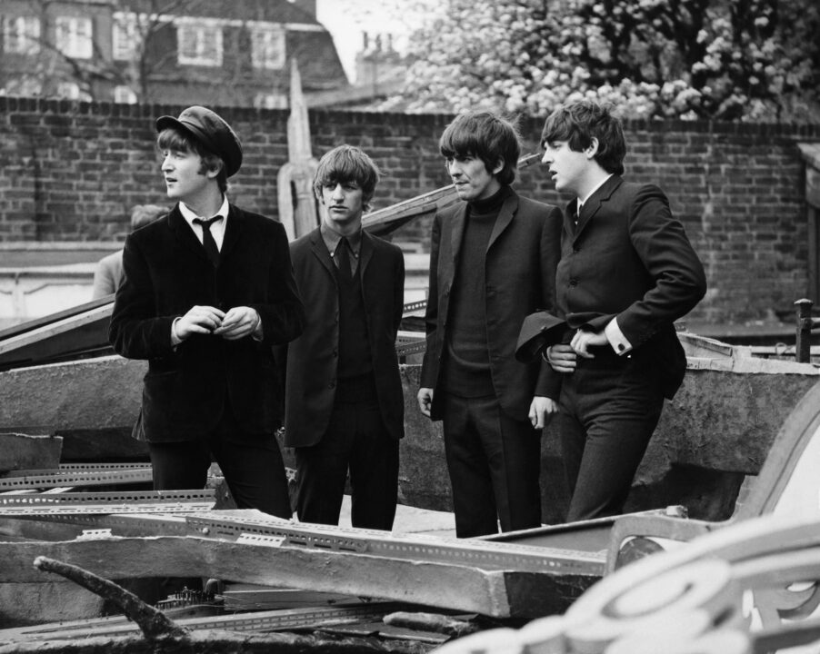 A HARD DAY'S NIGHT, from left: John Lennon, Ringo Starr, George Harrison, Paul McCartney, 1964