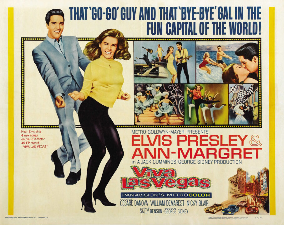 VIVA LAS VEGAS, poster art, from left: Elvis Presley, Ann-Margret, 1964.