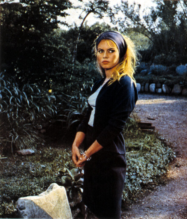 Brigitte Bardot on the set of CONTEMPT, (aka LE MEPRIS), 1963