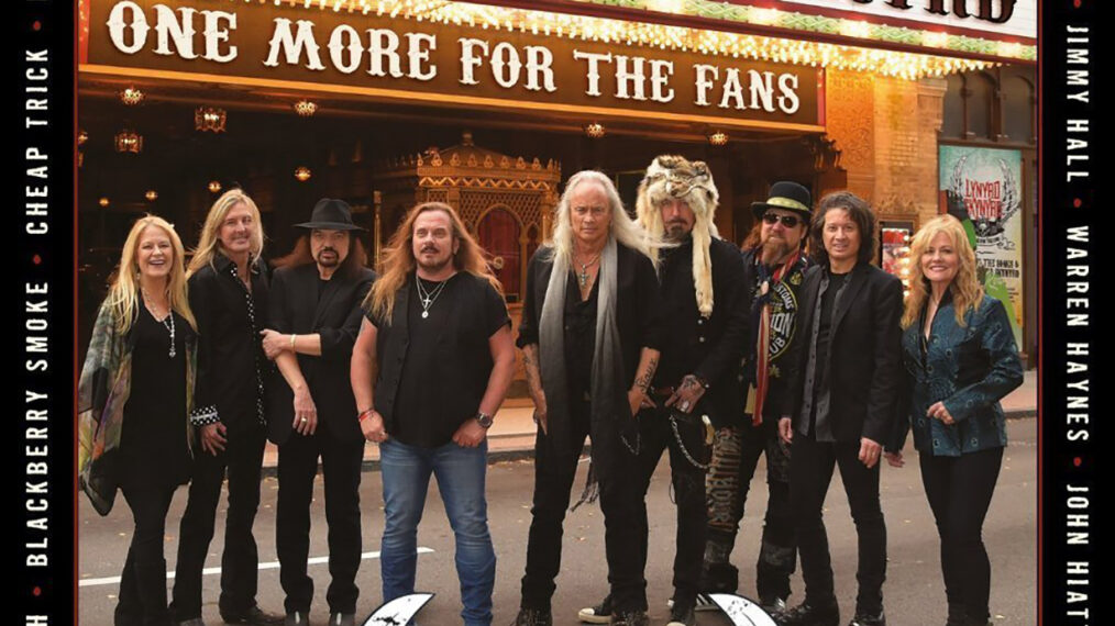 ONE MORE FOR THE FANS! CELEBRATING THE SONGS & MUSIC OF LYNYRD SKYNYRD, US poster, from left: Dale Krantz-Rossington, Mark Matejka, Gary Rossington, Johnny Van Zant, Rickey Medlocke, Johnny Colt, Peter Keys, Michael Cartellone, Carol Chase, 2015