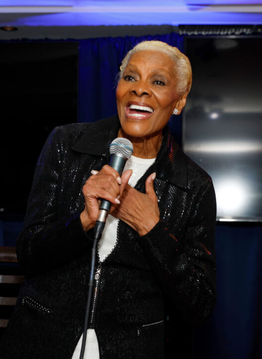 WASHINGTON, DC - MARCH 31: Dionne Warwick speaks at the Dionne Warwick Gala for Bowie State University at Cafe Milano on March 31, 2023 in Washington, DC.