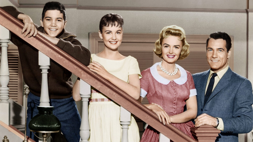 THE DONNA REED SHOW, (from left): Paul Petersen, Shelley Fabares, Donna Reed, Carl Betz, (1961), 1958-66.