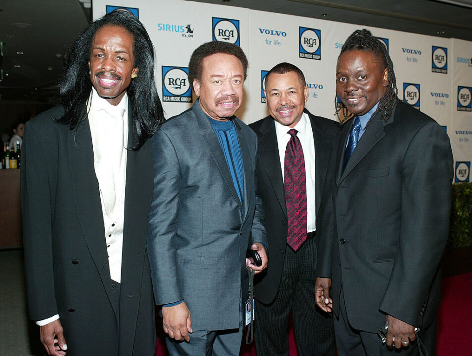 BEVERLY HILLS, CA - FEBRUARY 7: Band members of Earth Wind and Fire attend Clive Davis' legendary Pre-Grammy party at the Beverly Hills Hotel on February 7, 2004 in Beverly Hills, California