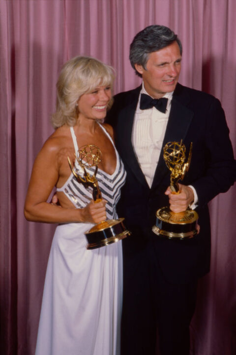 Pasadena, CA - 1982: (L-R) Loretta Swit, Alan Alda appearing at the 34th Primetime Emmy Awards, Pasadena Civic Auditorium, Pasadena, CA, September 19, 1982