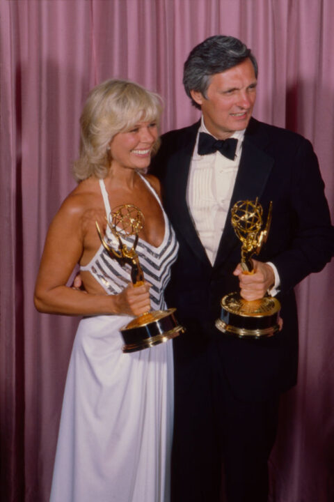 Pasadena, CA - 1982: (L-R) Loretta Swit, Alan Alda appearing at the 34th Primetime Emmy Awards, Pasadena Civic Auditorium, Pasadena, CA, September 19, 1982