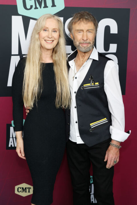 AUSTIN, TEXAS - APRIL 02: (L-R) Cynthia Kereluk and Paul Rodgers attend the 2023 CMT Music Awards at Moody Center on April 02, 2023 in Austin, Texas