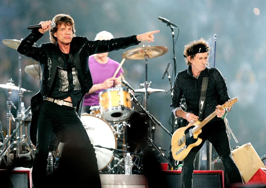 DETROIT - FEBRUARY 5: (L-R) Musicians Mick Jagger, Charlie Watts and Keith Richards of The Rolling Stones perform during the "Sprint Super Bowl XL Halftime Show" at Super Bowl XL between the Seattle Seahawks and the Pittsburgh Steelers at Ford Field on February 5, 2006 in Detroit, Michigan