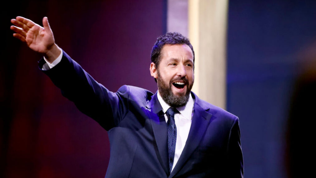 WASHINGTON, DC - MARCH 19: Adam Sandler onstage during the 24th Annual Mark Twain Prize For American Humor at The Kennedy Center on March 19, 2023 in Washington, DC.