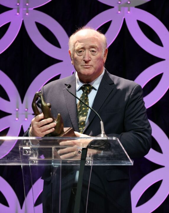 UNIVERSAL CITY, CALIFORNIA - MARCH 24: Lloyd J. Schwartz accepts the Family Film Award for Best Iconic Family Television Series for “The Brady Bunch” onstage during the 24th Family Film Awards at Hilton Los Angeles/Universal City on March 24, 2021 in Universal City, California