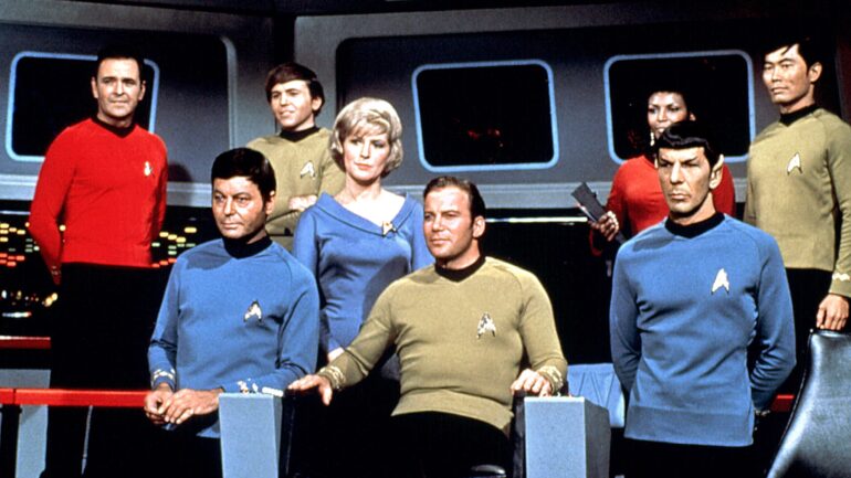 STAR TREK, James Doohan, DeForest Kelley, Walter Koenig, Majel Barrett, William Shatner, Nichelle Nichols, Leonard Nimoy, George Takei, 1966-1969