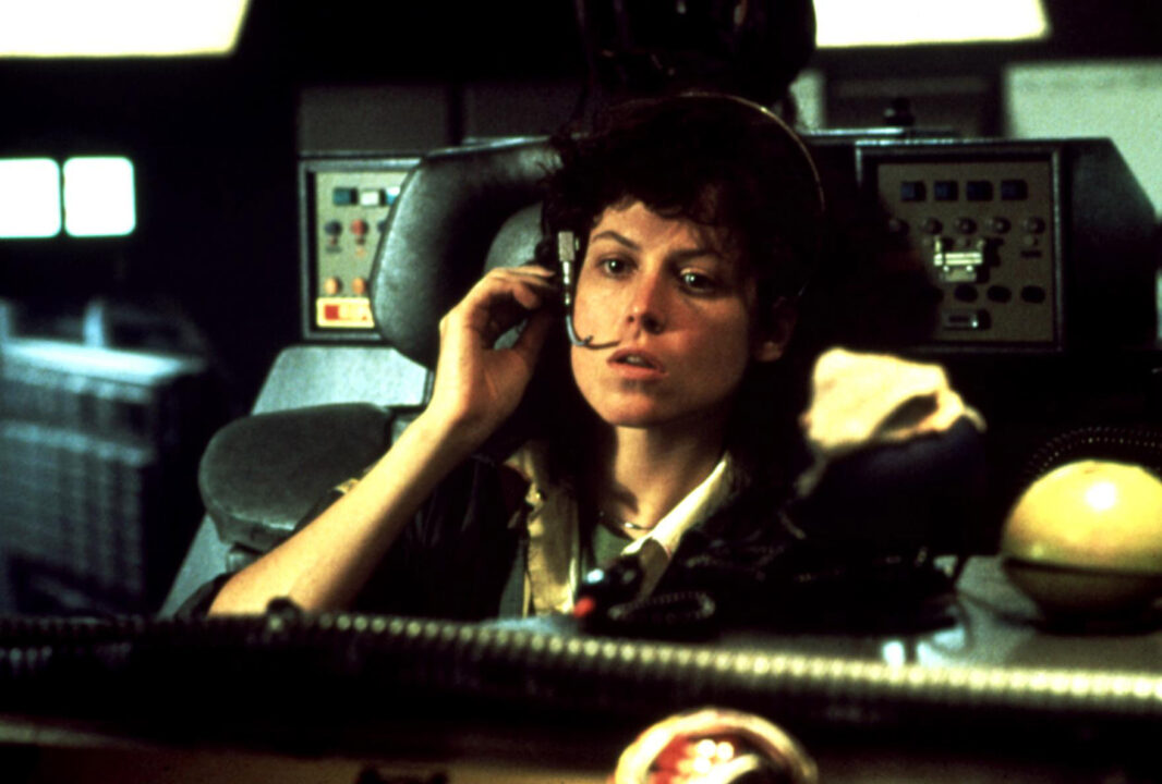 ALIEN, Sigourney Weaver, 1979, piloting the spaceship TM and Copyright © 20th Century Fox Film