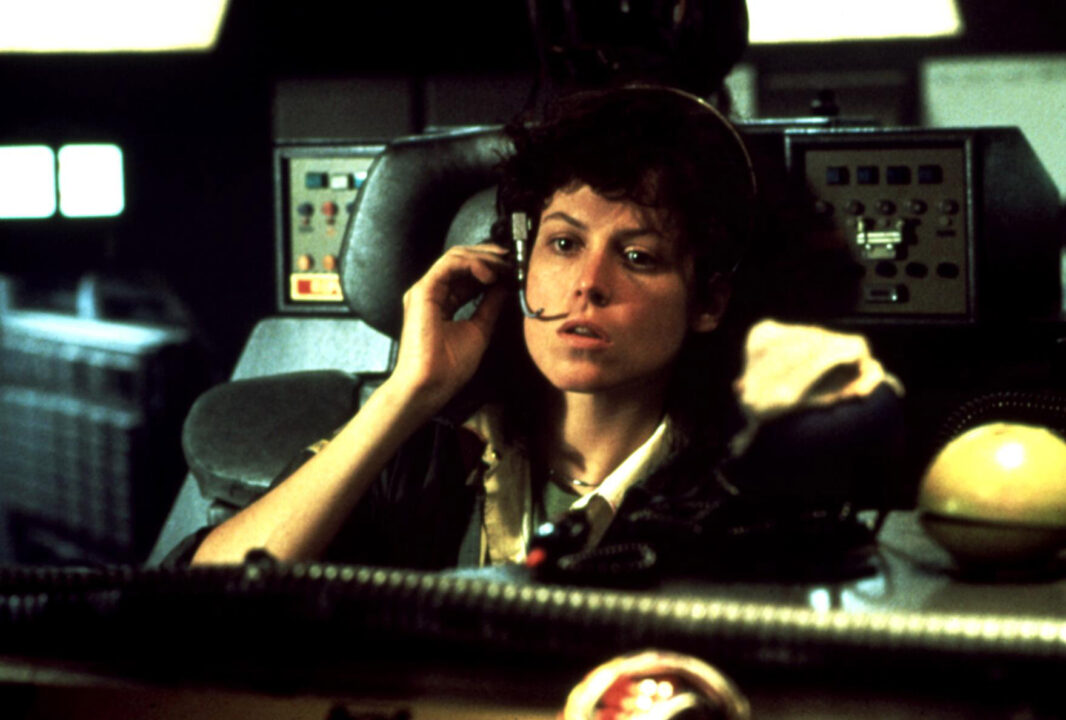 ALIEN, Sigourney Weaver, 1979, piloting the spaceship TM and Copyright © 20th Century Fox Film 