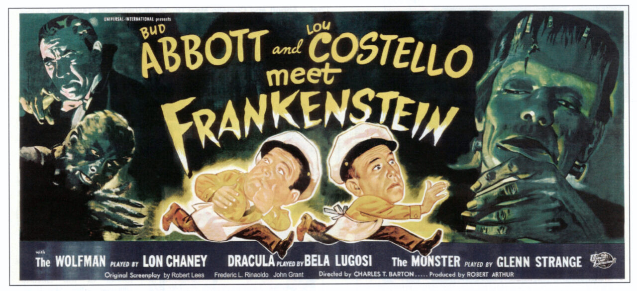 Abbott & Costello Meet Frankenstein Fridge Magnet – Classic Movie Poster Art