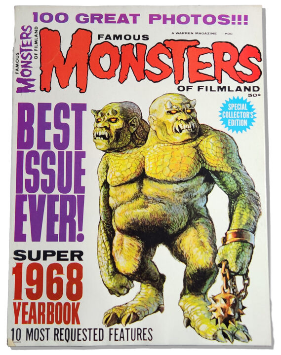 Famous Monsters 1968 Yearbook cover by Ron Cobb