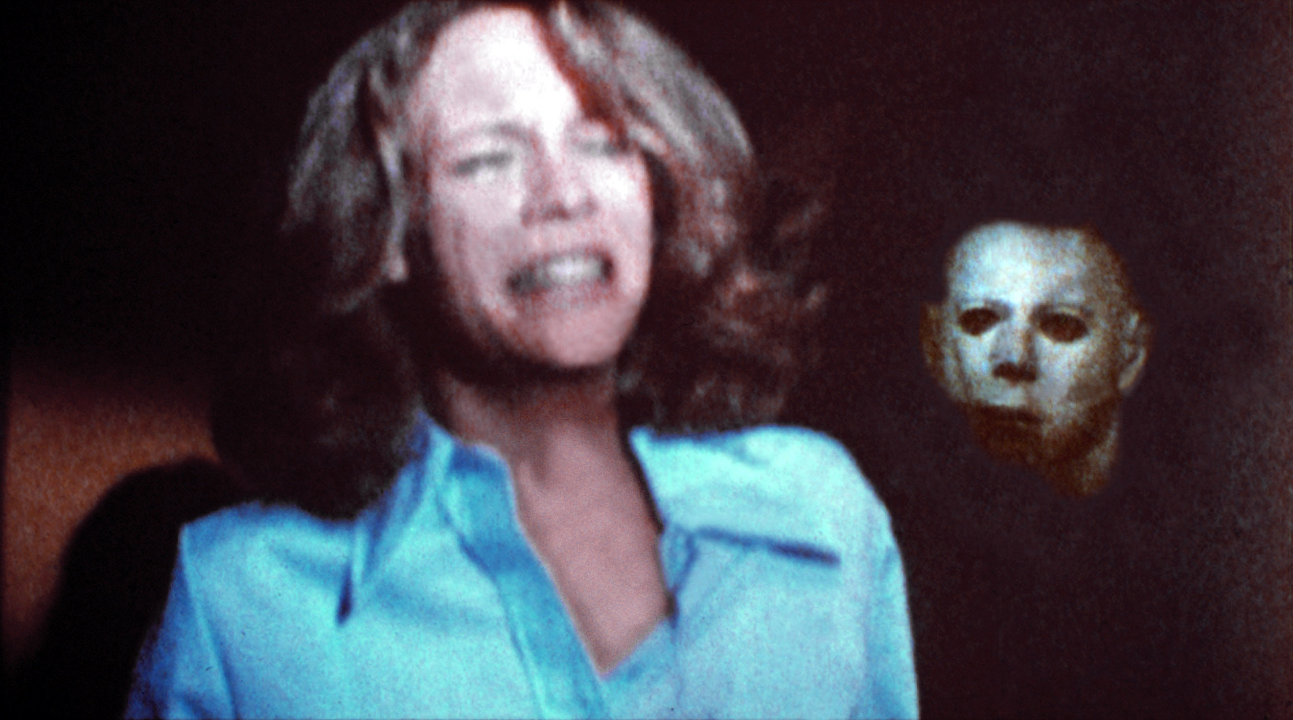 HALLOWEEN, Jamie Lee Curtis, Nick Castle in mask, 1978.