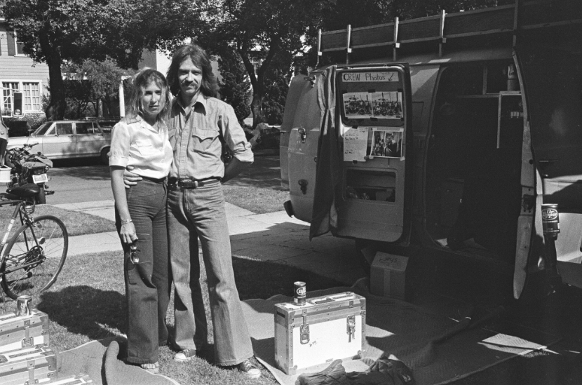 John Carpenter & Debra Hill on set of Halloween, 1978