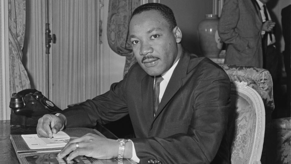 American Baptist minister and civil rights activist Martin Luther King Jr. (1929 - 1968) holds a press conference at the Savoy Hotel in London, UK, September 1964