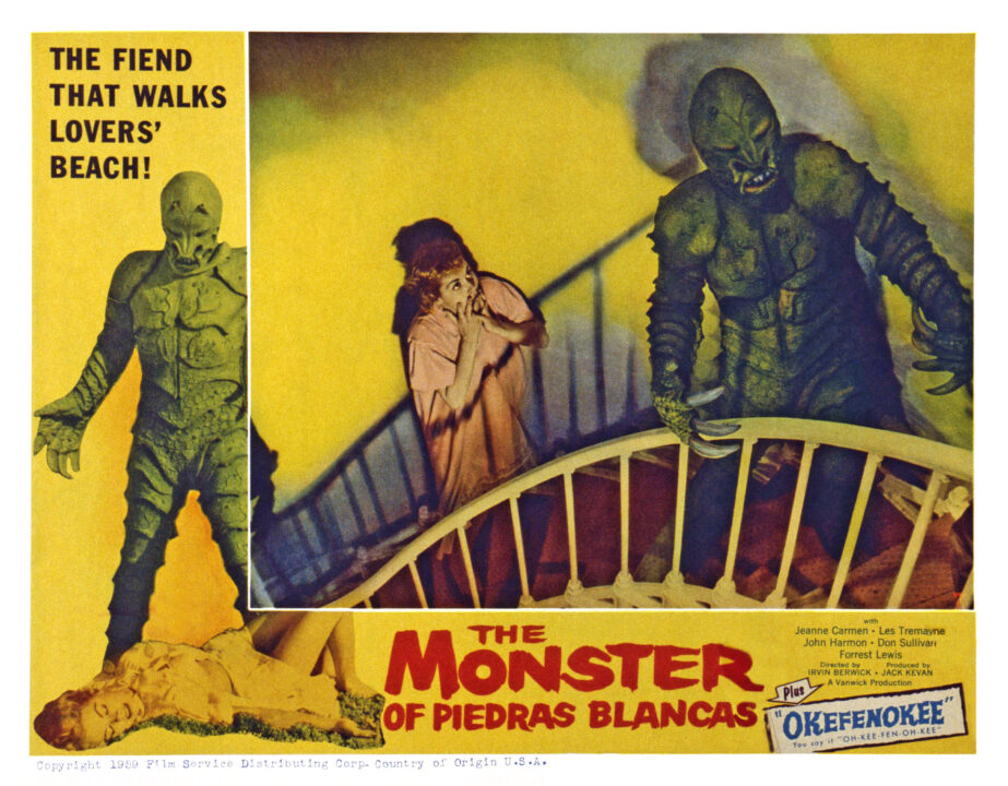 THE MONSTER OF PIEDRAS BLANCAS, US lobbycard, right: Pete Dunn, 1959.