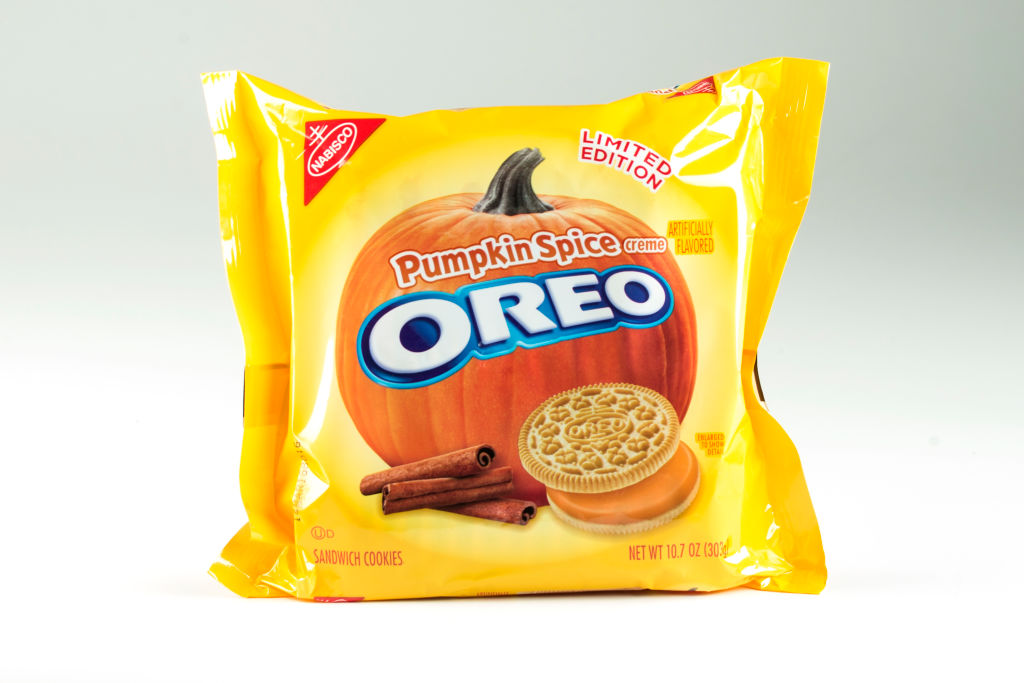 Nabisco Pumpkin Spice Crème Oreos are shown in the Chronicle Studio on Tuesday, Oct. 20, 2015, in Houston