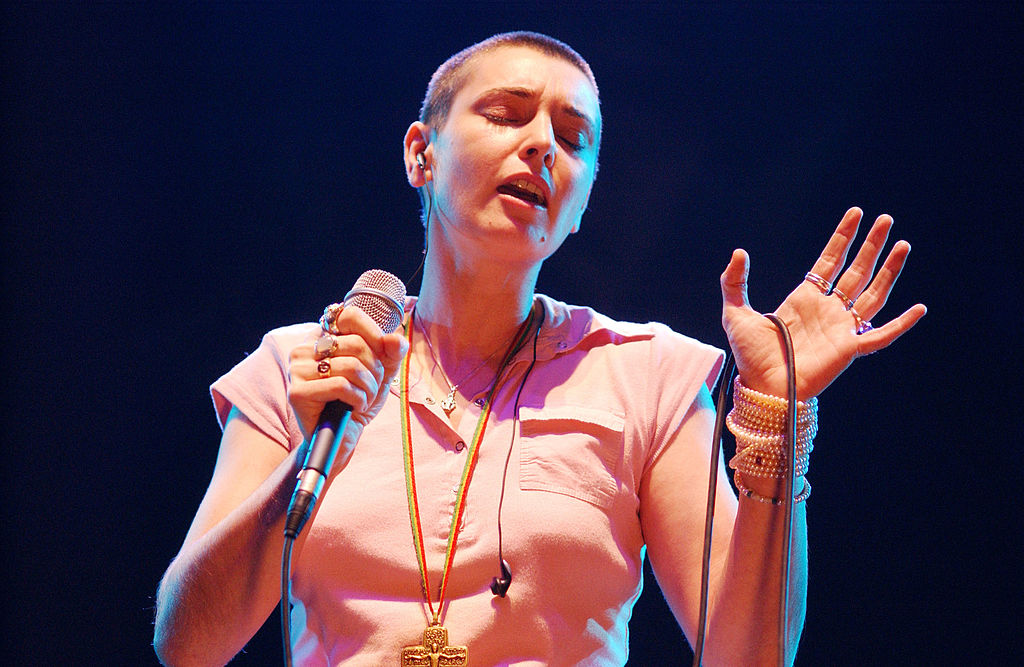 DUBLIN, IRELAND - JANUARY 18: Irish singer Sinead O'Connor sings in concert January 18, 2003 at The Point Theatre in Dublin, Ireland