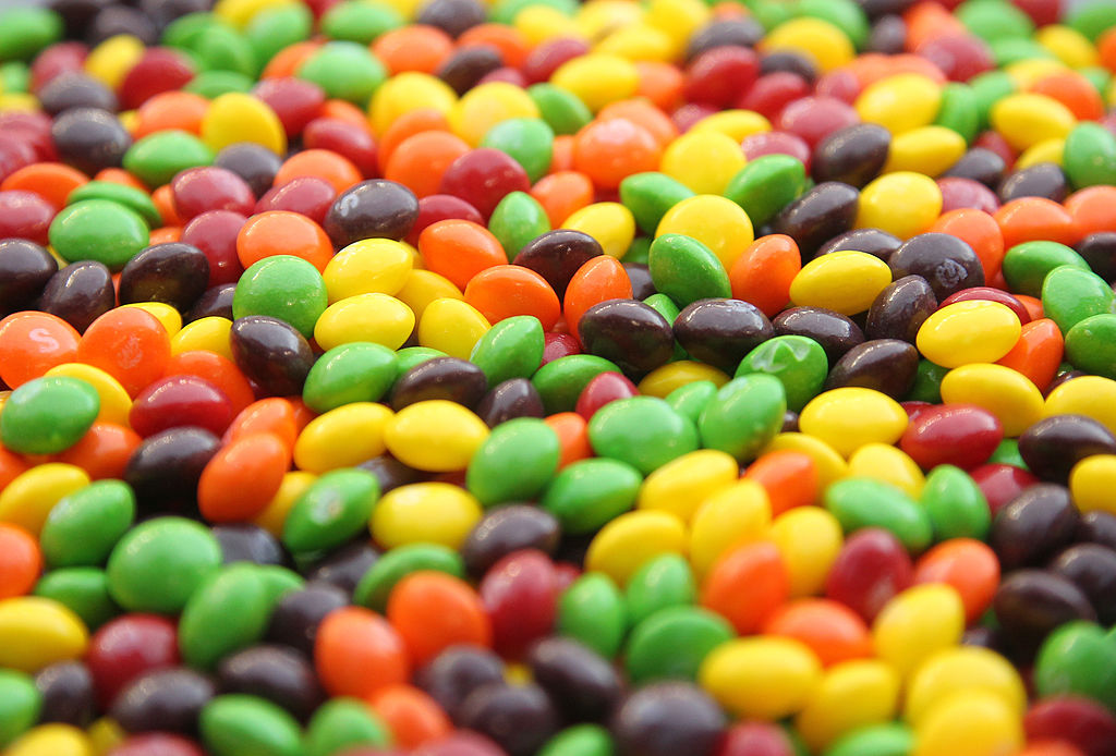 SEATTLE - DECEMBER 24: A closeup of a bowl of Skittles which are kept on the sidelines for running back Marshawn Lynch #24 of the Seattle Seahawks during the game against the San Francisco 49ers at CenturyLink Field on December 24, 2011 in Seattle, Washington