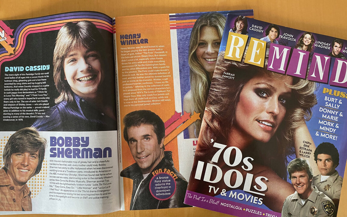 1970s Idols, Farrah Fawcett, Erik Estrada, Larry Wilcox, David Cassidy, John Travolta, Lindsay Wagner, Henry Winkler